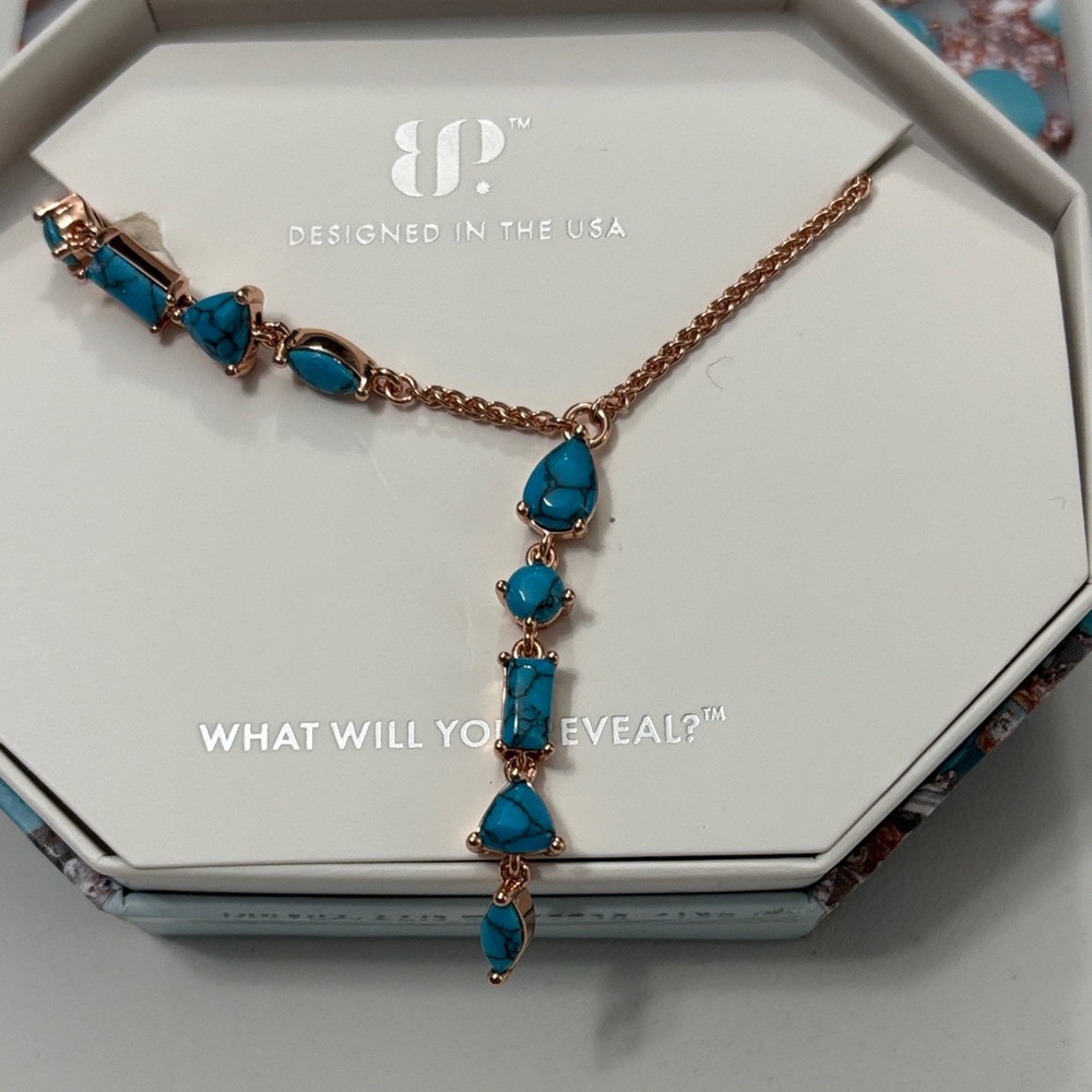 BP Turquoise and Gold Necklace